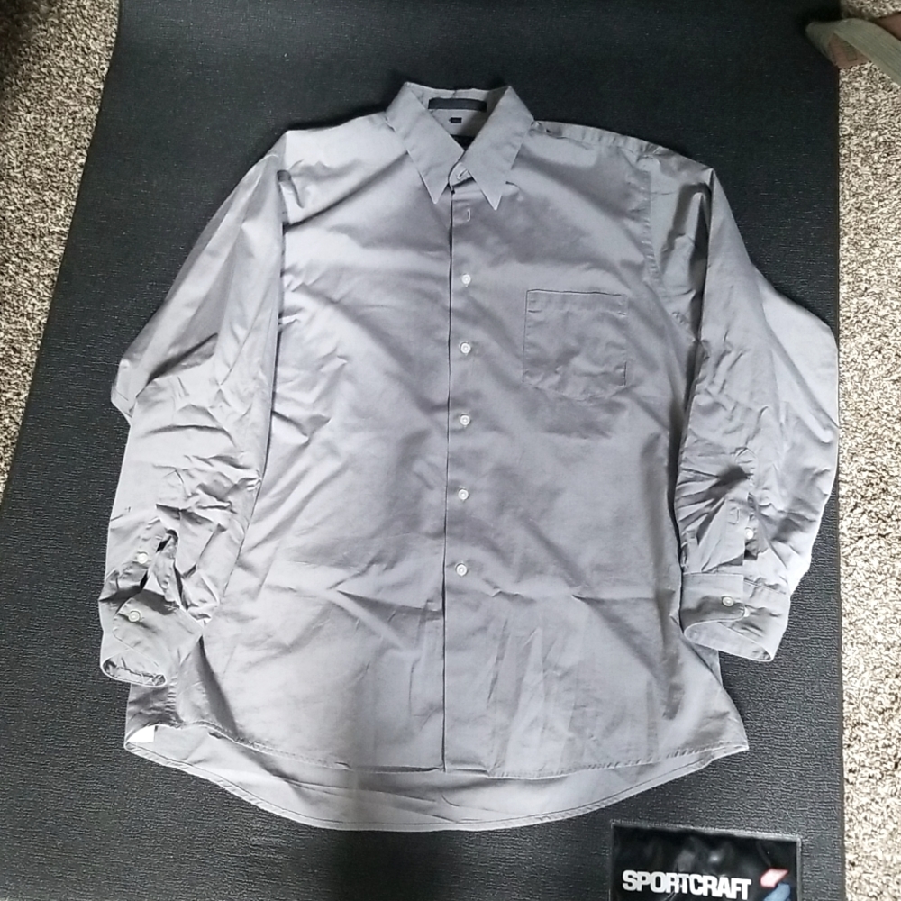 💥Mens large 16.5...34/35 grey dress shirt